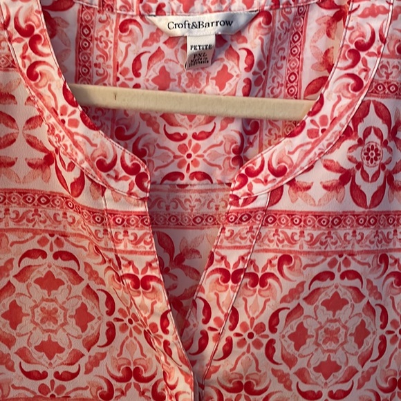 DONATED❌Croft& Barrel, Floral Print Blouse, Sz PXL - Picture 2 of 12